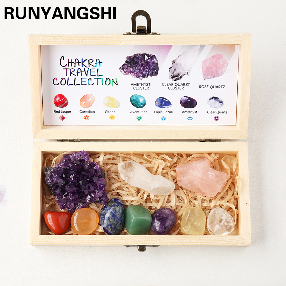 Healing Crystal Set - Natural Healing Crystal Set Amethyst Cluster