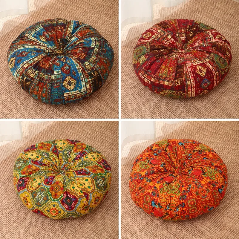 Meditation Cushion Zafu - Bay Window Tatami Mats Futon Pumpkin