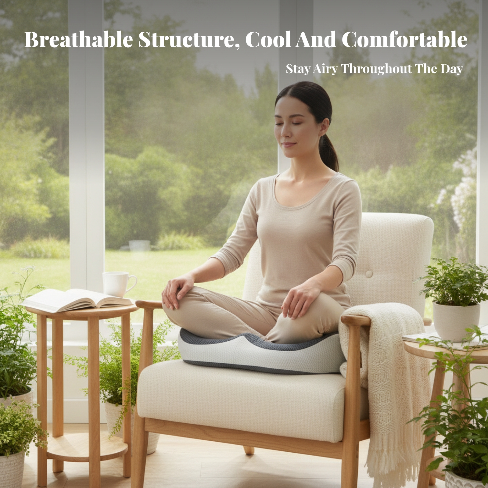 Meditation Cushion Zafu - Memory Foam Zafu Pressure Relief Ergonomic