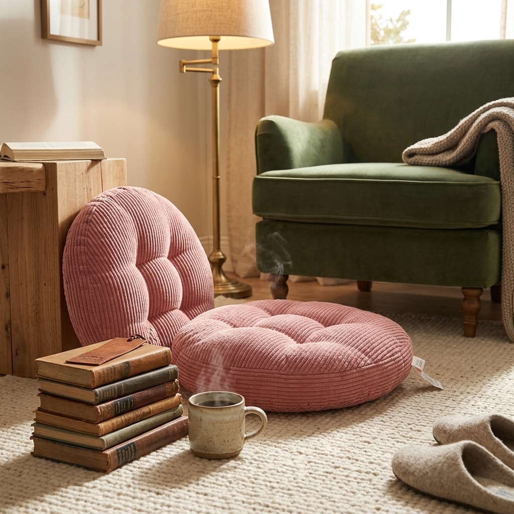 Round Thick Corduroy Chair Cus - Meditation Cushion Zafu 리뷰 및 가격