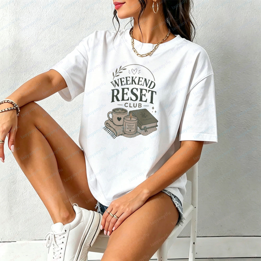 Weekend Reset Club T-Shirt Sel - Health Wellness Gifts Women 리뷰 및 가격