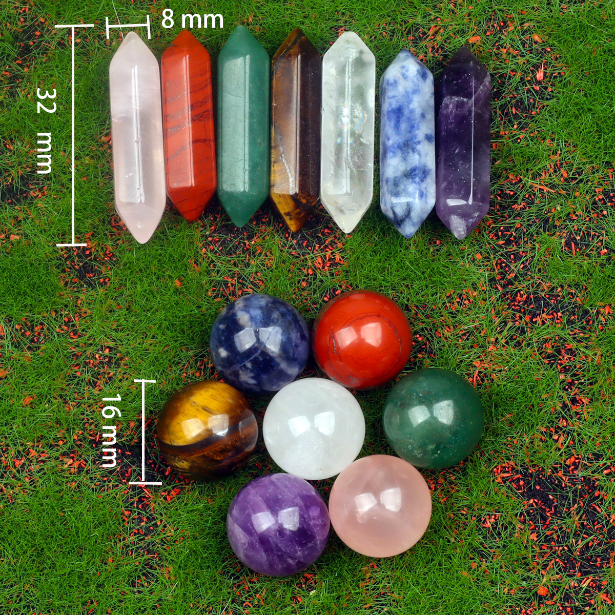 7-Piece Set Natural Crystal He - Healing Crystal Set 리뷰 및 가격