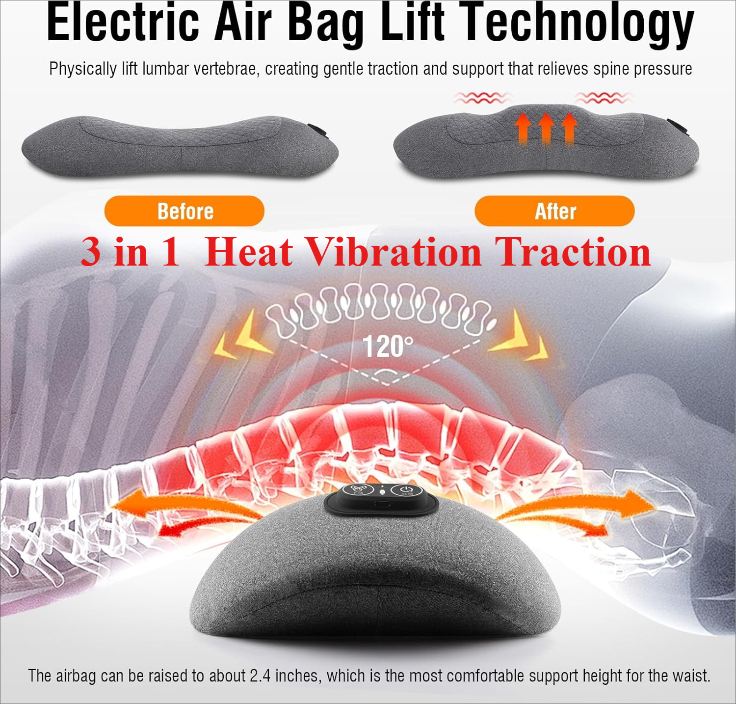 3-in-1 Heating Vibration Back  - Balance Cushion Disc 리뷰 및 가격