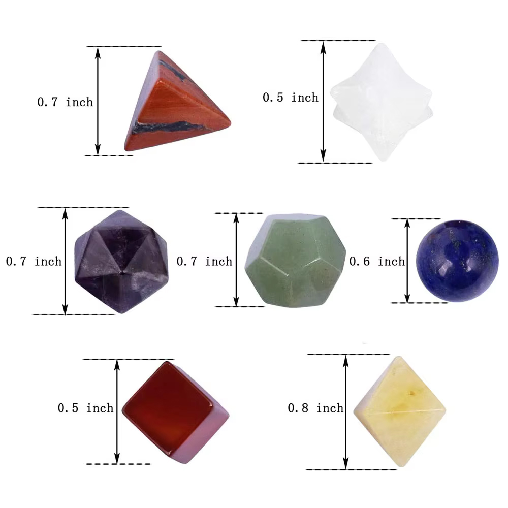 Natural Crystals 7Pcs Platonic - Healing Crystal Set 리뷰 및 가격